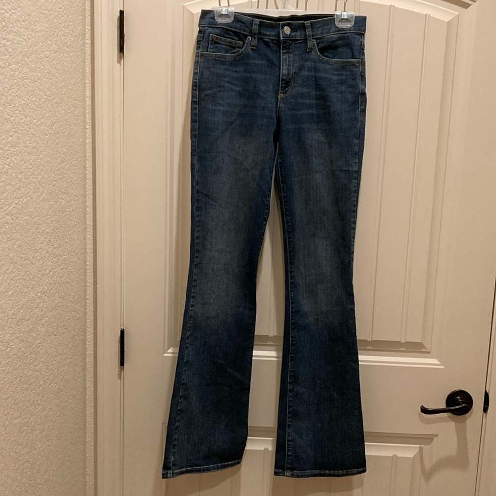 Gap Denim 1969 Jeans Women’s Size 29 Reg Perfect Boot Flared Stretch 5 Pockets